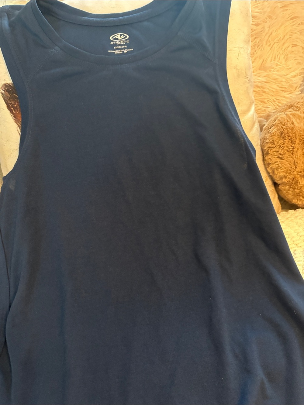 Athletic Works Navy Blue Sleeveless Tank Top
